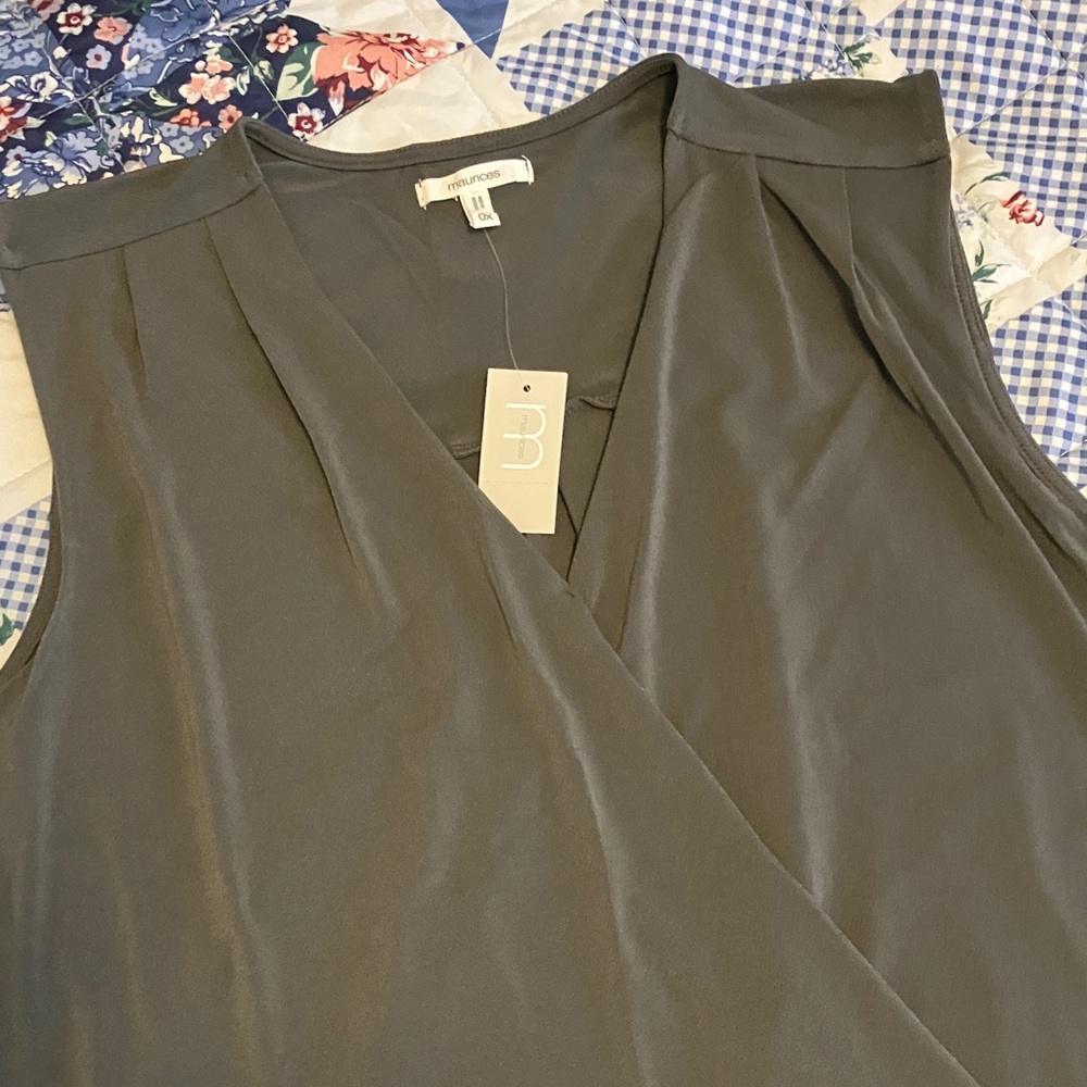 Maurices Charcoal Gray Sleeveless Blouse